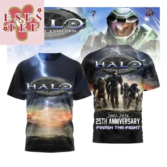 Discover Halo 25th Anniversary 3D AOP Shirt Gift For Fan