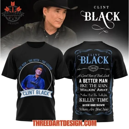 Discover Clint Black The Man The Myth The Legend Style 3D T-shirt