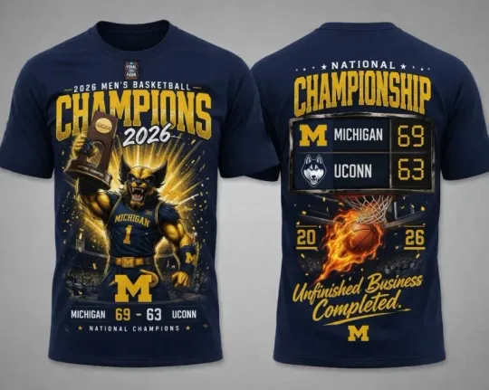 Discover Michigan-Wolverines 2026 NCAA National Champions Shirt Basketball Signatures