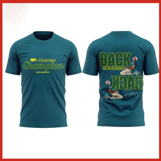 Discover Rory McIlroy 2026 Masters Tournament Champion Celebrating T Shirts