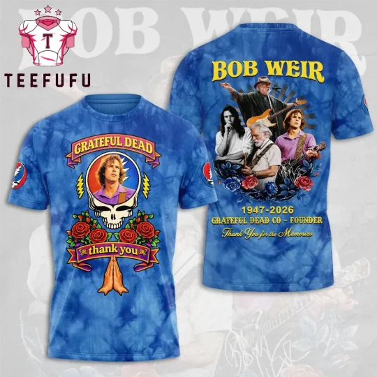 Discover Bob Weir x Grateful Vintage Rock Style 3D T-Shirt