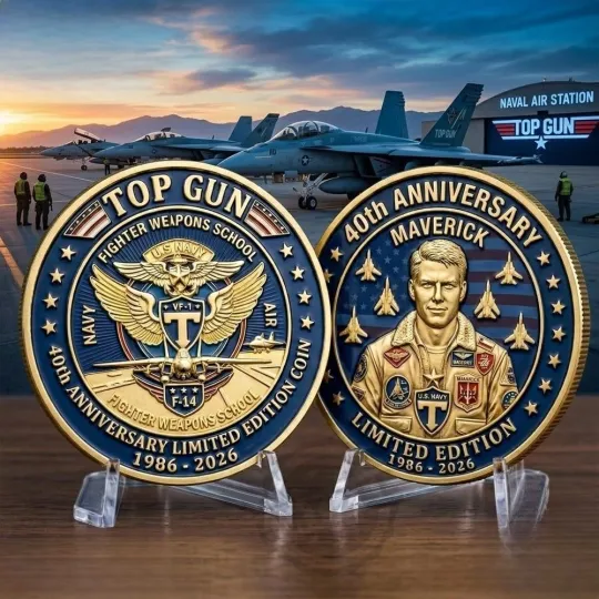 Discover Top Gun Maverick F-14 Tomcat 40th Anniversary Coin