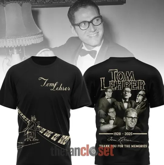 Discover Tom Lehrer 1928-2025 Thank You 3D T-Shirt