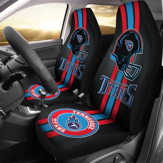 football Tennessee Titans Black Helmet Car Seat Covers