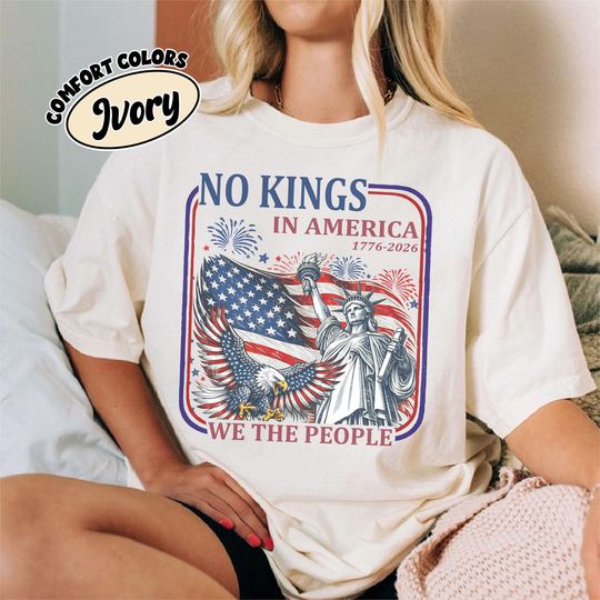 Discover No Kings In America Shirt, We The People Tee, Anti Monarchy Shirt, Democracy Graphic 86/47 Tee, Patriotic Protest Gift