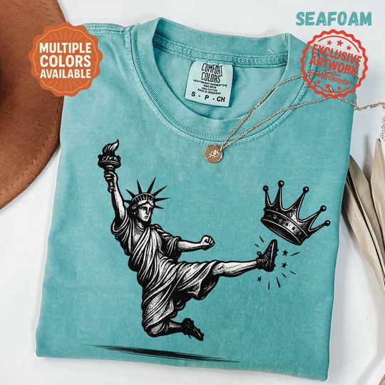 Discover No Kings Shirt, Statue of Liberty, Democracy Tee, Anti Trump, Anti-Trump, Protest Shirt, Liberal Tshirt, Democrat T Shirt, Anti Fascism