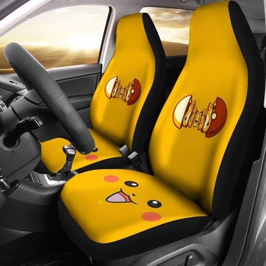 Discover PKM Pika Pokeball Car Seat Cover