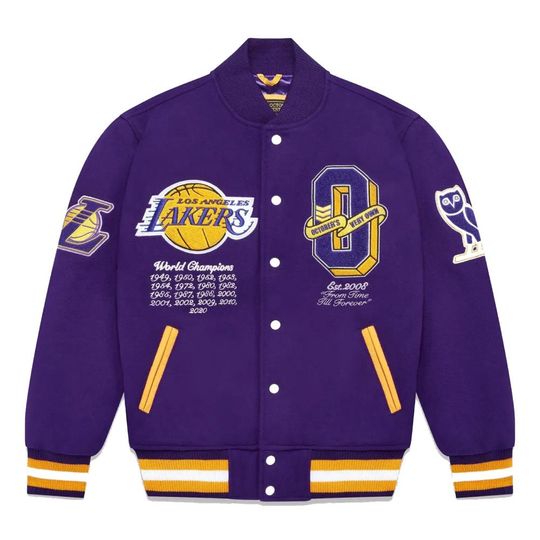 Discover Men's LA Lakers Baseball Jacket