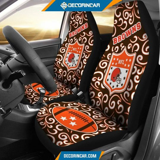 Discover Cleveland Browns Football Car Seat Cover Orange