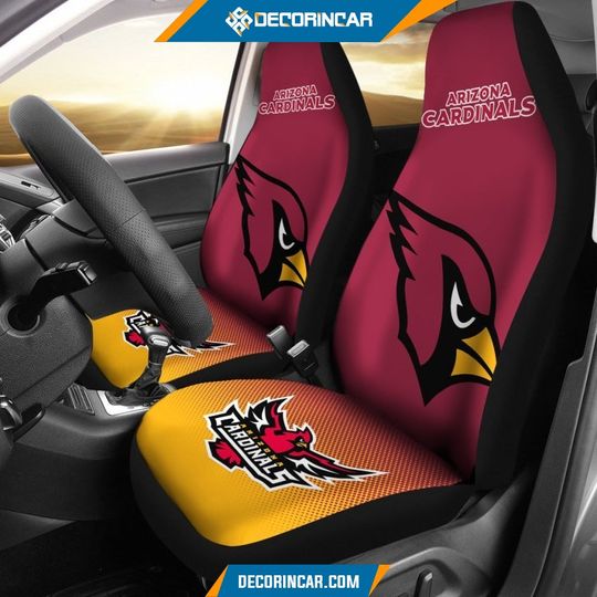 Discover football Arizonna Cardinals Red Yellow Car Seat Covers