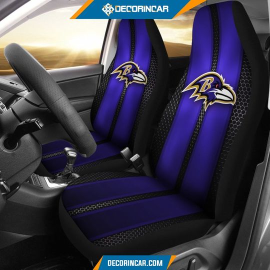 Discover football Baltimore Ravens Black Purple Car Seat Covers