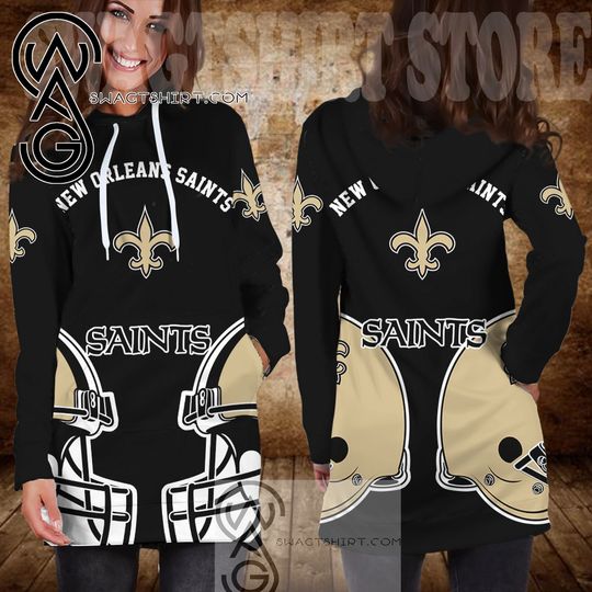 football New Orleans Saints Helmet Women Hoodie Dress