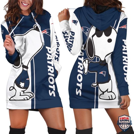 Discover football New England Patriots Snoopy Lover Women Hoodie Dress
