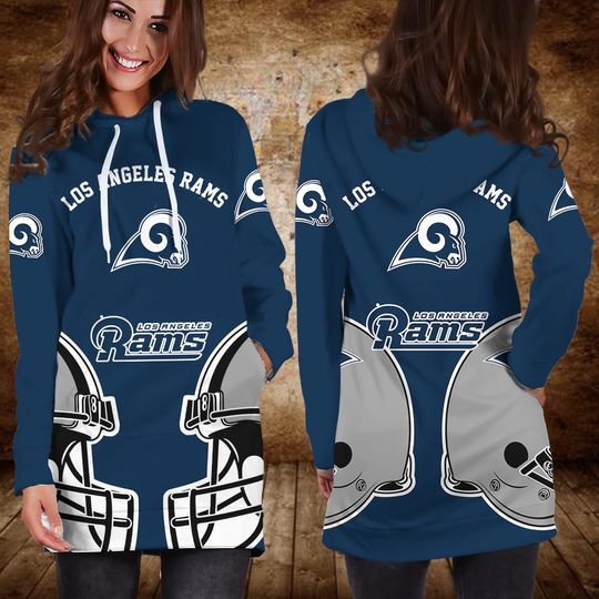 Discover football Los Angeles Rams Helmet Women Hoodie Dress