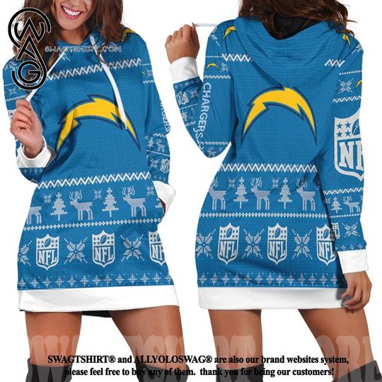 Discover football Los Angeles Chargers Holiday Women Hoodie Dress