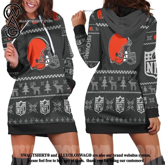 football Cleveland Browns Holiday Women Hoodie Dress