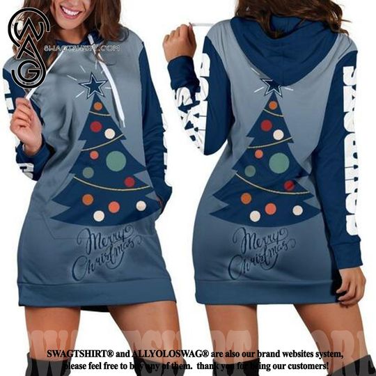 Discover football Dallas Cowboys Christmas Tree Women Hoodie Dress