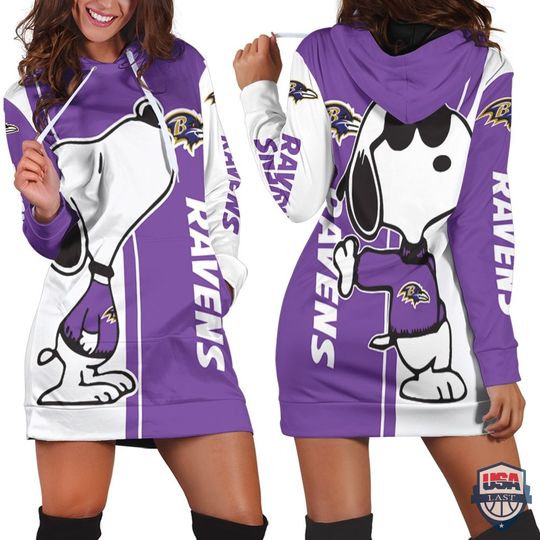 Discover football Baltimore Ravens Snoopy Lover Women Hoodie Dress