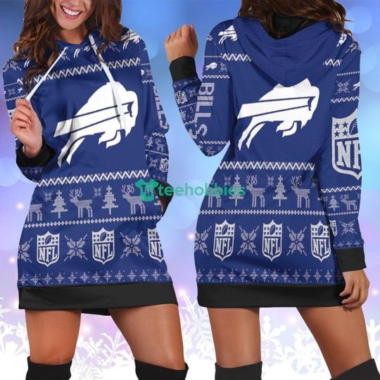 football Buffalo Bills Ugly Christmas Women Hoodie Dress