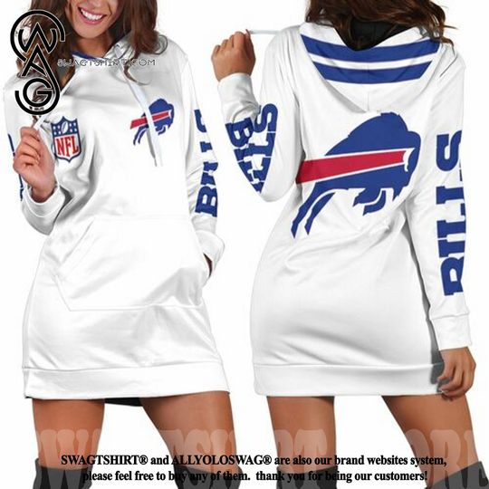 Discover football Buffalo Bills White Women Hoodie Dress