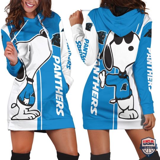 Discover football Carolina Panthers Snoopy Lover Women Hoodie Dress