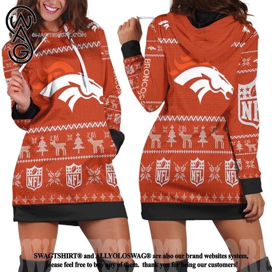 Discover football Denver Broncos Holiday Women Hoodie Dress