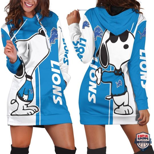 Discover football Detroit Lions Snoopy Lover Women Hoodie Dress