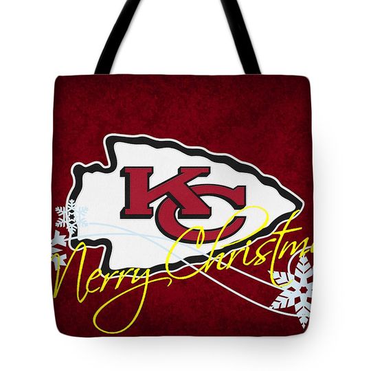 Discover Kansas City Chiefs Merry Christmas Tote Bag