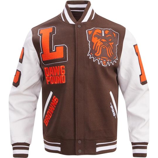 Discover Men's Cleveland Team Browns Baseball Jacket