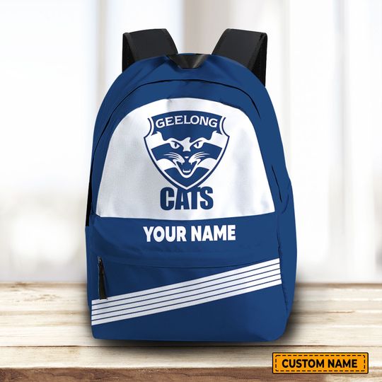 Discover AFL Geelong Cats Custom Name Backpack
