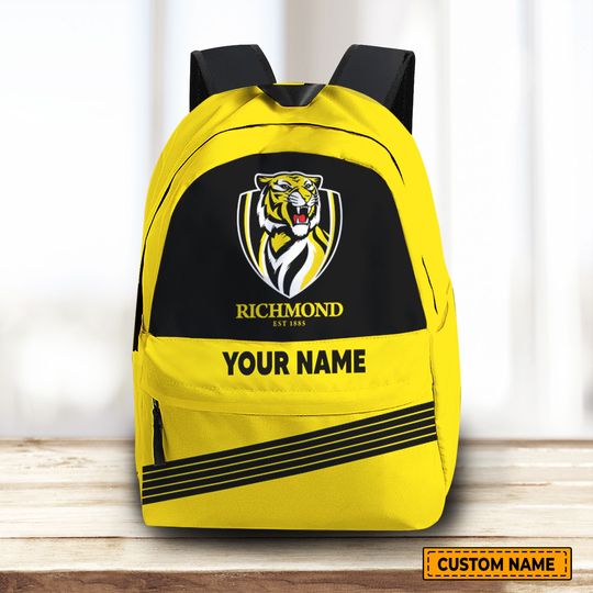 Discover AFL Richmond Tigers Custom Name Backpack for Fans