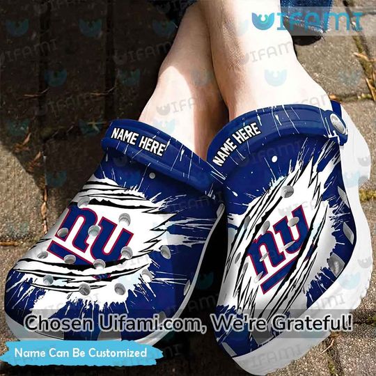 Discover football New York Giants Custom Name Ripped Claws Clogs