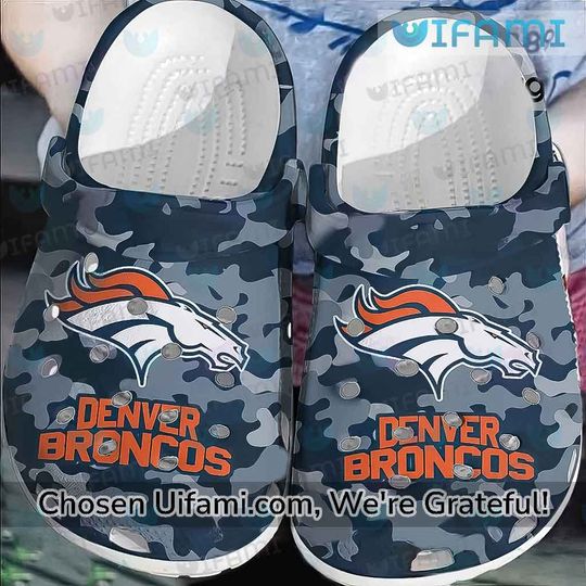 Discover football Denver Broncos Camo Clogs