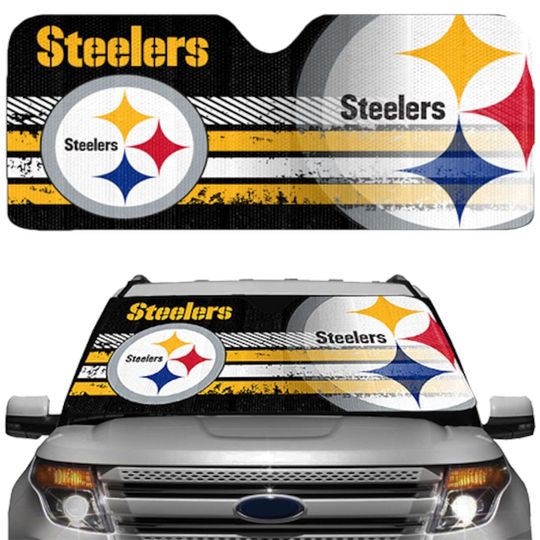 Discover football Pittsburgh Steeler Universal Car Sunshade