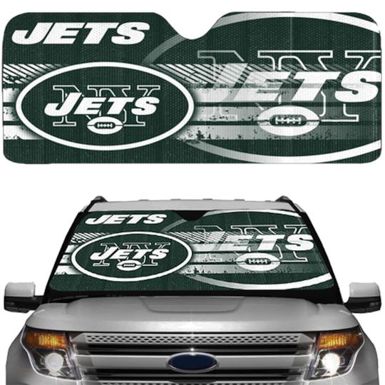 Discover football New York Jets Universal Car Sunshade