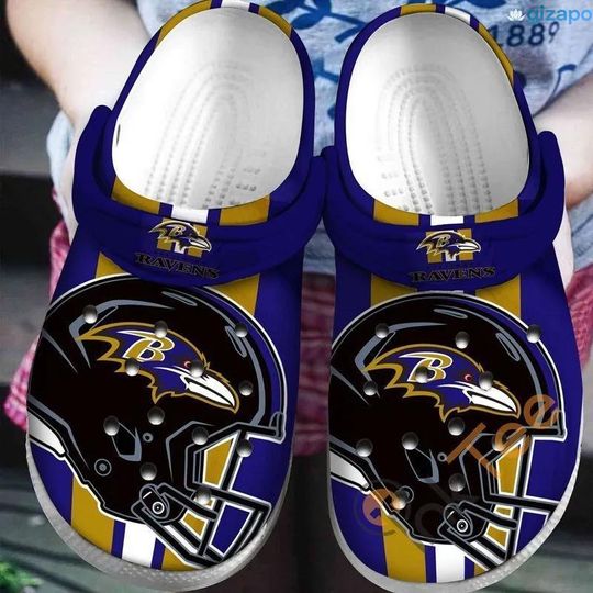 football Baltimore Ravens Helmet Hard-shell Clogs