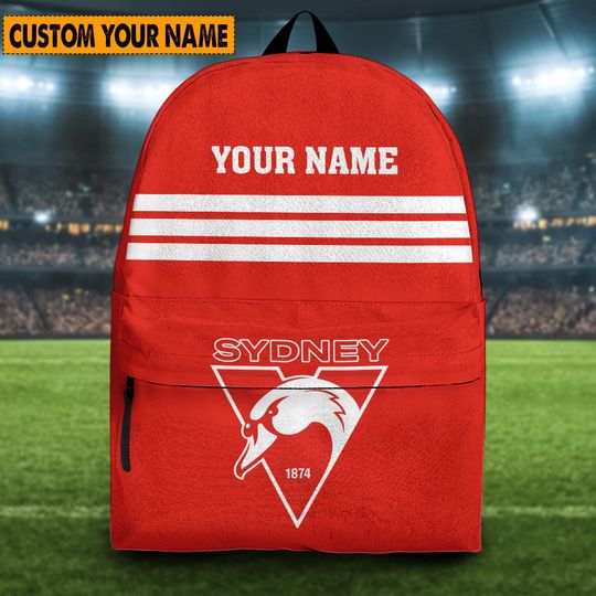 Discover AFL Sydney Swans Custom Name New Edition Backpack