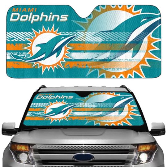 Discover football Miami Dolphins Universal Car Sunshade