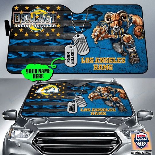 Discover football Los Angeles Rams Camo Car Sunshade