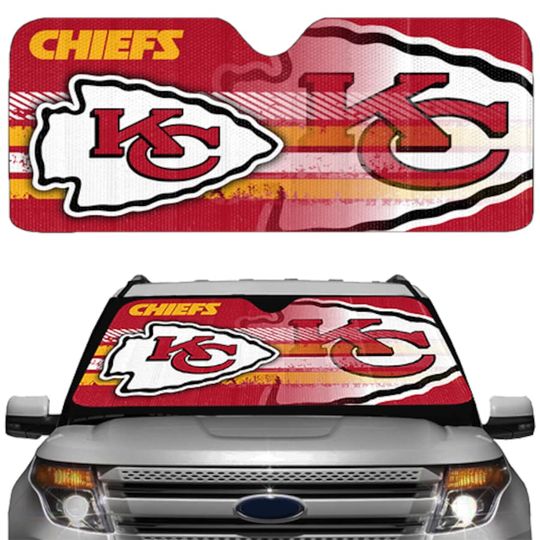 Discover football Kansas City Chiefs Universal Car Sunshade