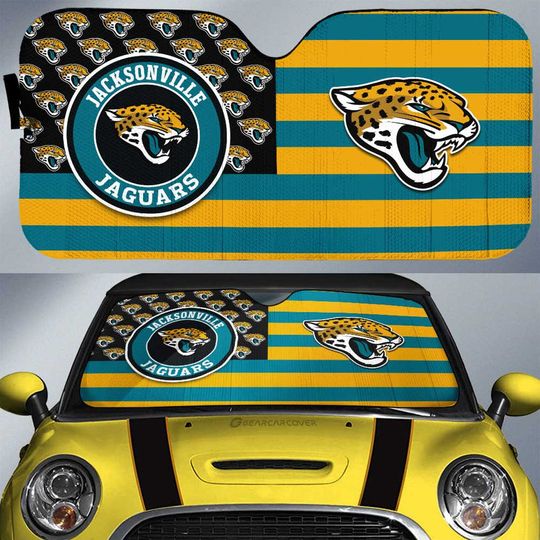 football Jacksonville Jaguars US Flag Style Car Sunshade