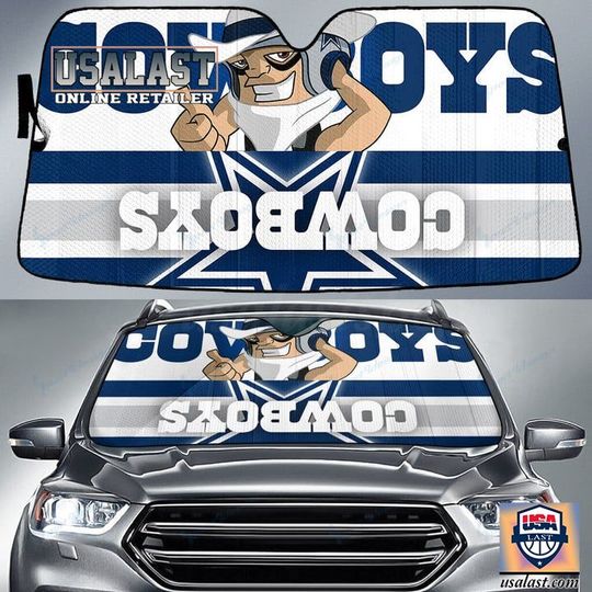 Discover football Dallas Cowboys Mascot Car Sunshade
