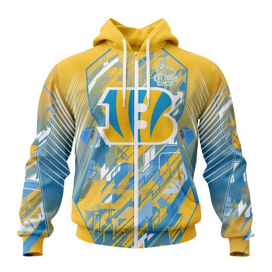 Discover football Cincinnati Bengals Childhood Cancers Zip Up Hoodie