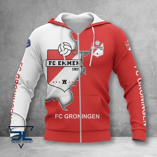 Discover FC Emmen Logo Zip Up Hoodie