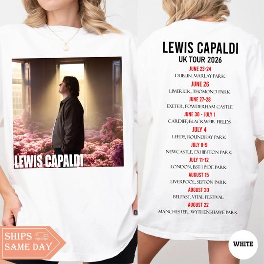 Discover Lewis Capaldi T Shirt, Lewis Capaldi 2026 Tour concert shirt