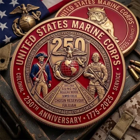 Discover Marine Corps 250Th Anniversary Challenge Coin