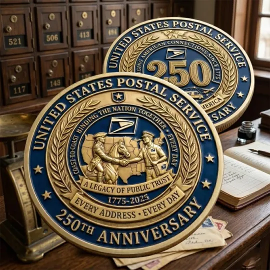 Discover Commemorative Postal Service 250Th Anniversary Challenge Coin