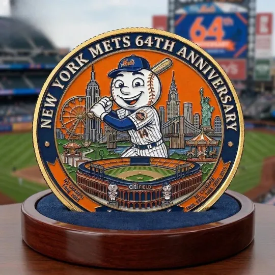 Discover New York Mets 64th Anniversary 1962-2026 Coin