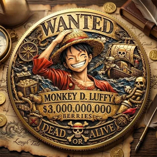 Monkey D. Luffy Wanted Bounty Coin