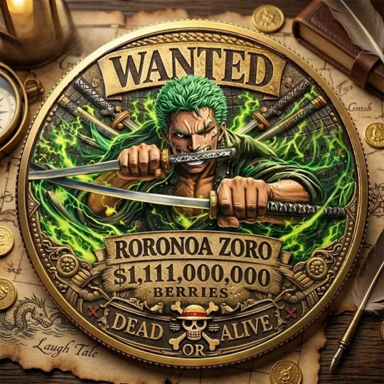 Roronoa Zoro Wanted Bounty Coin